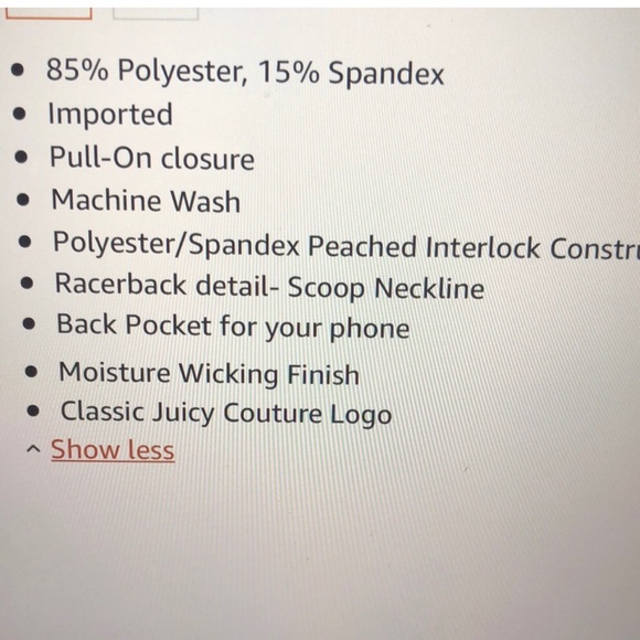 JUICY COUTURE~Small racer back sports bra - Picture 5 of 8